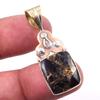 Подарочный двухцветный кулон из натурального черного медного бирюзового серебра 925 пробы e8n97