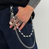 Zinc Zinc Zinc Alloy Punk Belt Chain Turquoise Pants Chain Fashion Tassel Jeans Chain Male