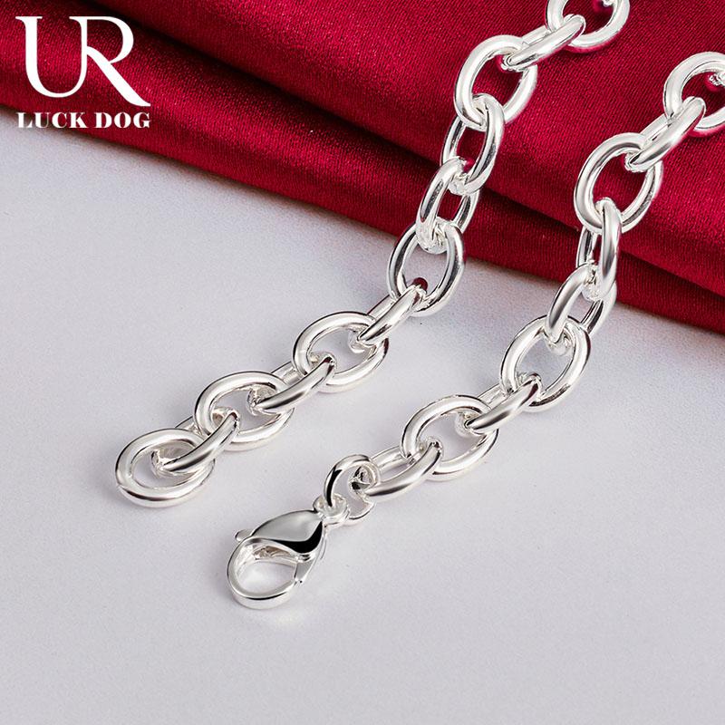 Ожерелье с О-образной цепочкой из стерлингового серебра 925 пробы, модные свадебные украшения