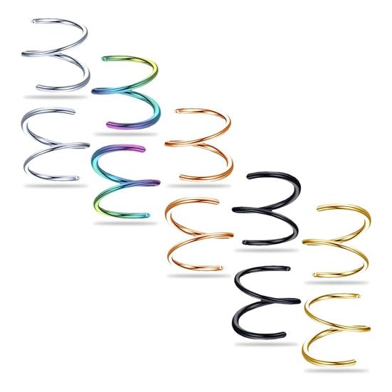 2 шт. Кольцо в нос Привлекательное Устойчивое к коррозии Нержавеющая сталь Стильный пирсинг Кольцо в нос Декор Женские украшения для женщин