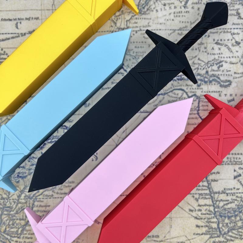 Коробка для хранения в форме меча, напечатанная на 3D-принтере, с кубиками для игр Dnd Rpg Trpg, кубики для игры Dnd, держатель для ролевых кубиков, настольное украшение, хранилище Бо