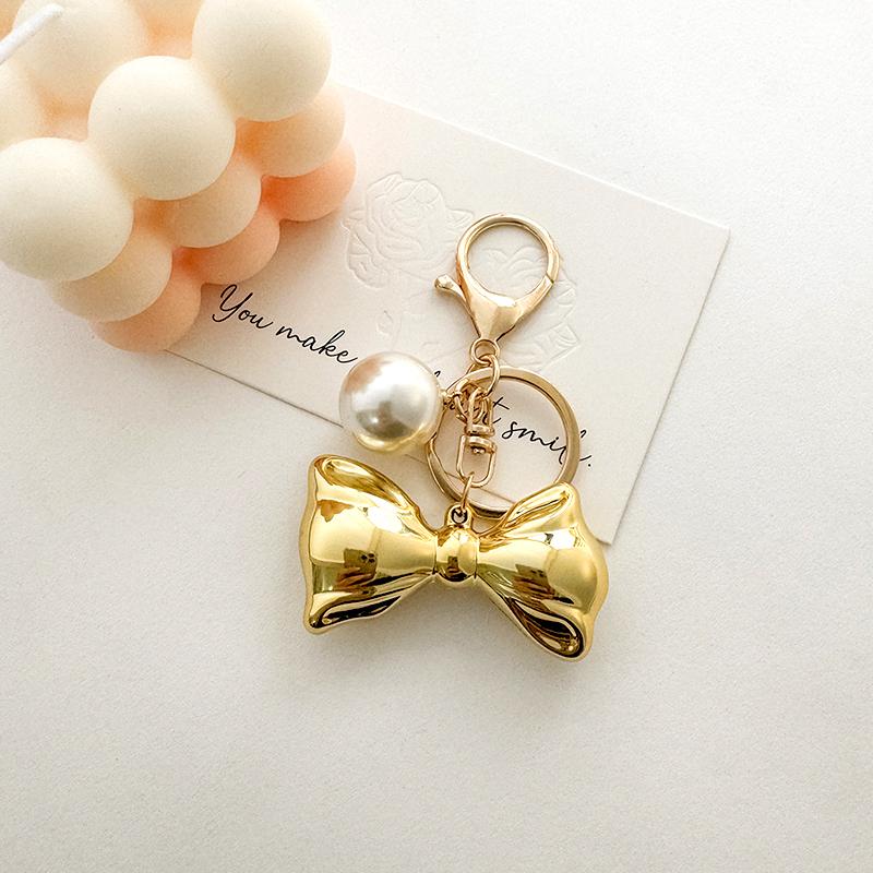 1 шт. жемчужный бант прекрасный автомобильный ключ украшение Ins чехол для наушников корейский бант брелок подвеска сумка