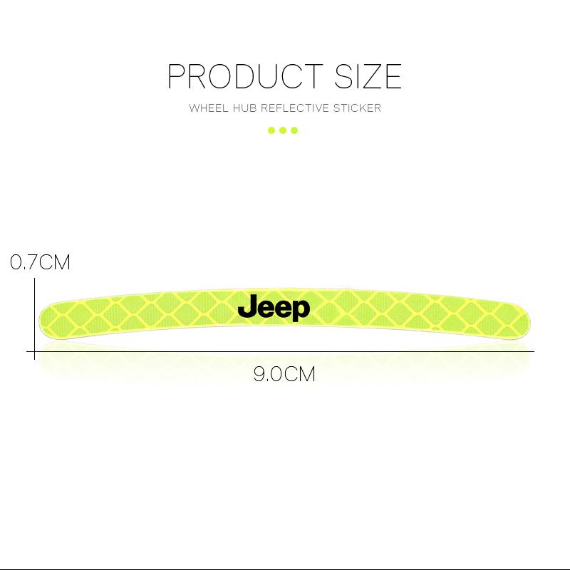 Cup Holders 20PCS Car Wheel Hub Reflective Sticker Safety Warning Decals For Jeep Wrangler JL JK Renegade Grand Compass Gladiato