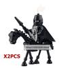 Скелет Солдат Армия Король Рыцарь Нежить Лошадь Воин Кирпичи Строительный Блок Кольценосцы Седло Римские Солдаты Меч Оружие Игрушки