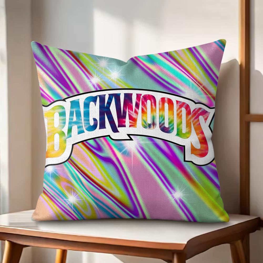 Classic BBackwood Cushion Cover Natural Linen Organic Fabric DoubleSided Printing Couch Pillow Covers Home Decor