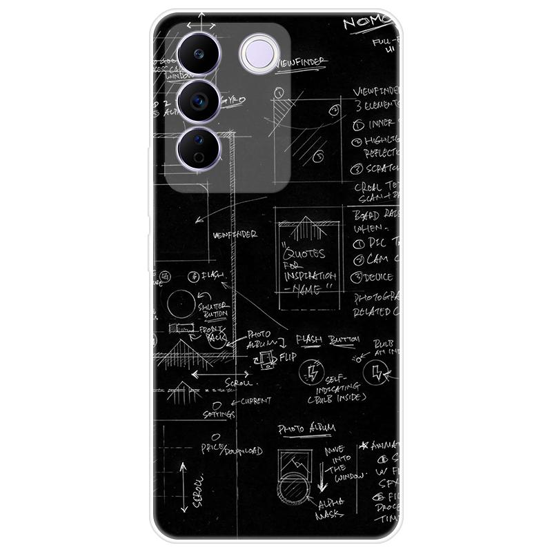 For Vivo V27e V 27e Case Soft Silicone Back Cover Cartoon Phone Case Diversification