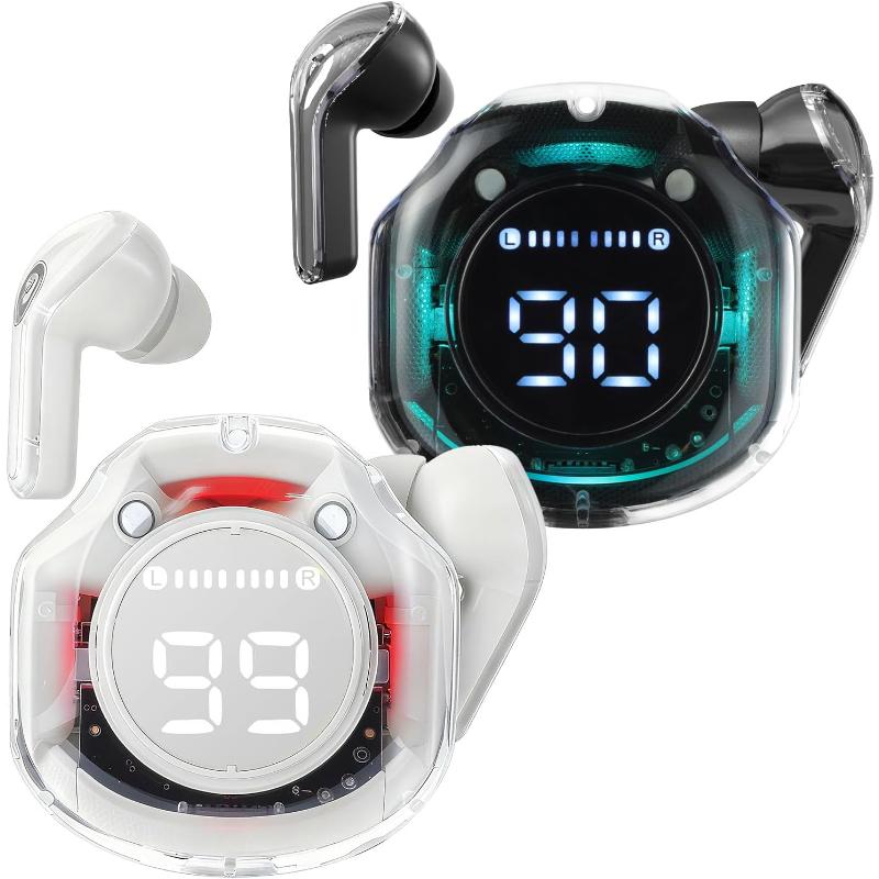 Bluetooth 5.3 Wireless Earbuds New Transparent 2nd Generation Charging Case Earphones Waterproof Sports Music Headphones Noise Canceling HiFi Stereo