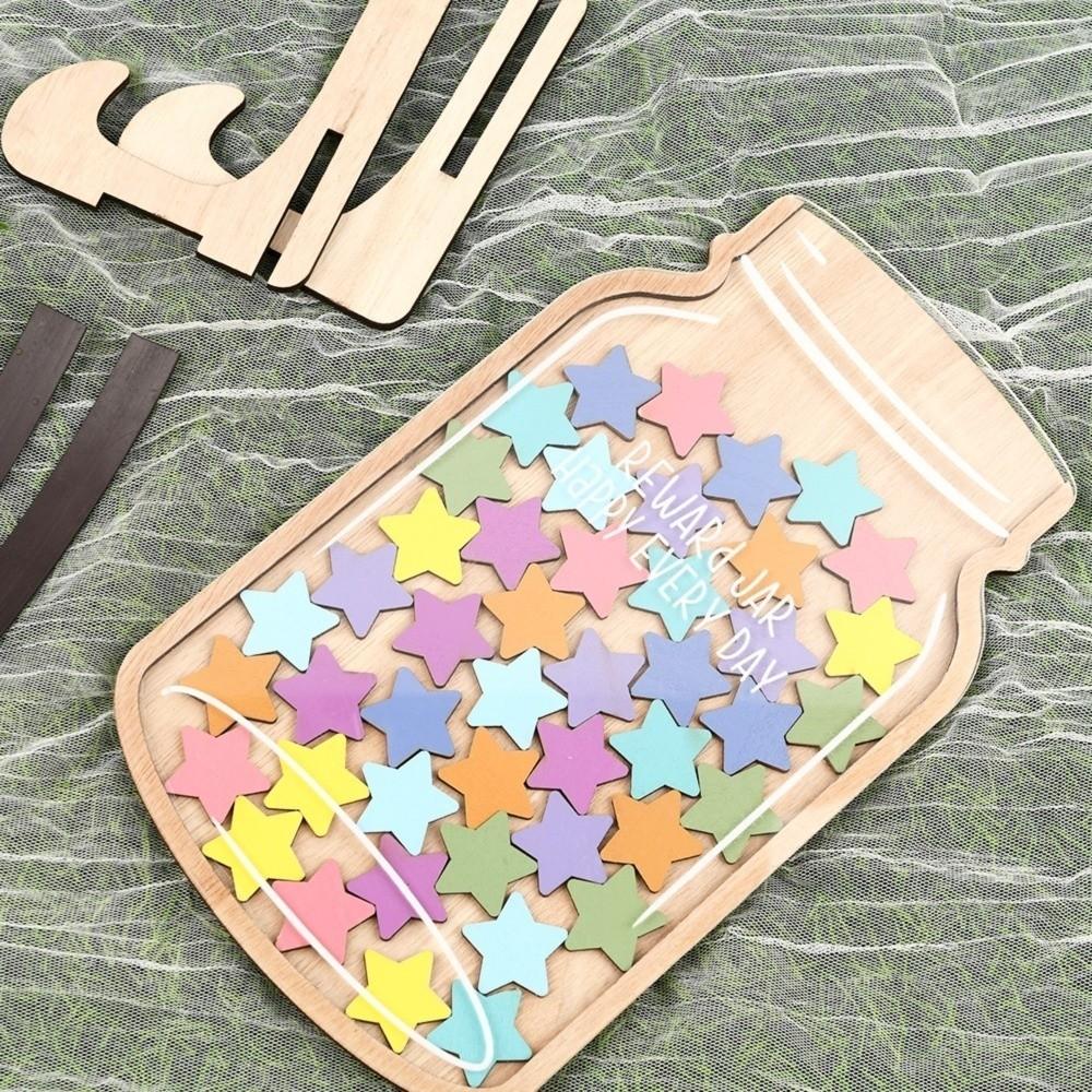 Interactive Star Reward Jars with 45 Stars Self-discipline Reward Bottle Back To School Gifts