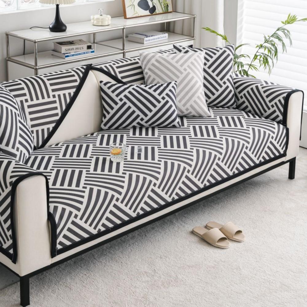 Summer Universal Chenille Sofa Cushion Cover Slipcover Funda Living Room Non-slip Ice Silk Couch Sofa Cover