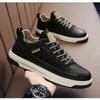 Men's Leather Driving Walking Shoes Outdoor Jogging Sneakers Male Non-Slip Skate Flats Trainers Youth Boys Student Footwear 2024