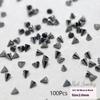 100/1000 шт. Панк Металлические Клепки Шармы для Ногтей 1,5/2/3 мм Конус Черные Серебристые Золотистые Шипы Украшение для Ногтей DIY Маникюр
