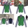 Dark Knight Joker Clown Costume With Shirt Vest Tie Set For Halloween Cosplay