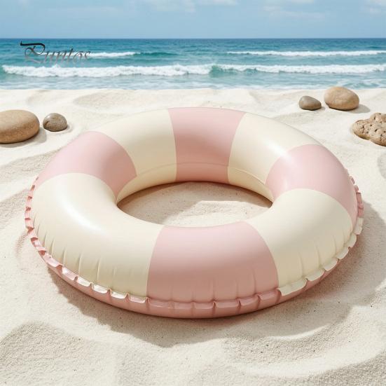 Leakproof Swim Ring Vintage Striped Swimming PVC Thickened Inflatable Men Women Beach Party Float Tube for Pool Child Water