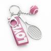 Tennis Racket Tennis Keychain Creative Sports Keyring Letter Tennis Racket Pendant  Gift