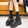 British Style Loafers Women's 2025 Autumn and Winter New Thick-soled Inner Height Increase Small Leather Shoes Versatile Small Women's Single Shoes