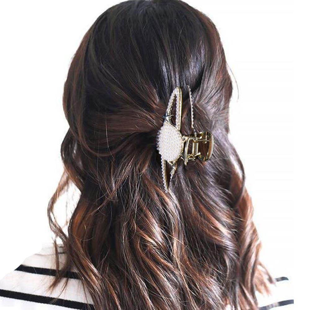 for Thick Hair Ponytail Clip Hair Crab Planet Pearl Claw Clip Korean Style Barrette Women Hair Clip