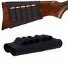 Airsoft Rifle Hunting Tactical Shotgun Pouches 5 Butt Cartridges Stock Shell Holder Elastic Fabric Ammunition Carrier