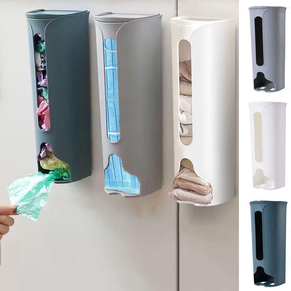 Plastic Garbage Bag Storage Box Large Capacity Trash Bags Dispenser Grocery Bag Dispenser Closet