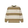 Li Ning Sport Fashion Series Color Block Striped Round Neck Pullover Sweatshirt Unisex Sweatshirt Seed-Brown AWDS537-3