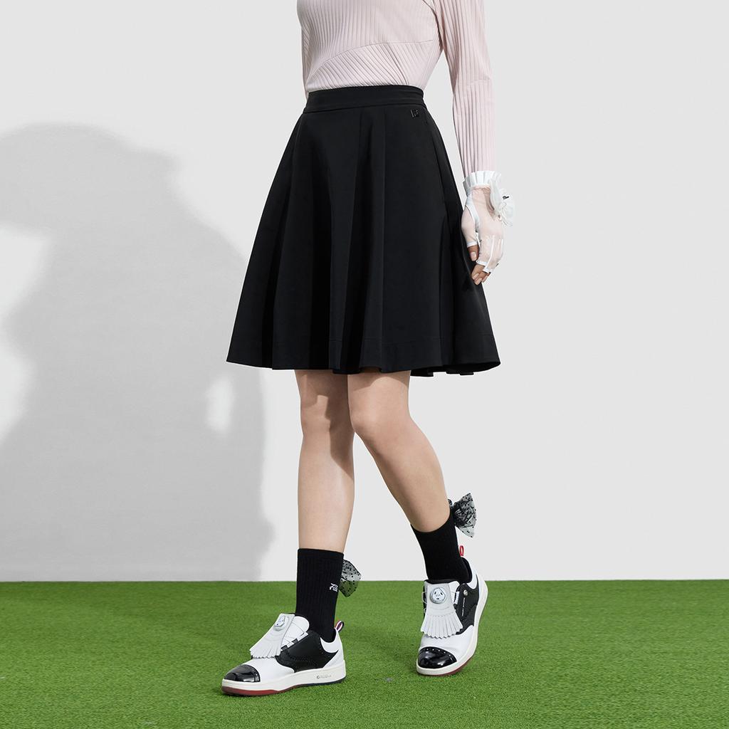 Fila 2023 Autumn New Simple Loose Woven Golf Skirt Women Skirts Deep-Black A11W335308F-BK