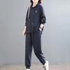 Women Suit 2PC Set Cotton Sweatshirt Pants Cotton Oversize Loose Casual Summer Suit Two Pieces Sports Hooded Top Pants