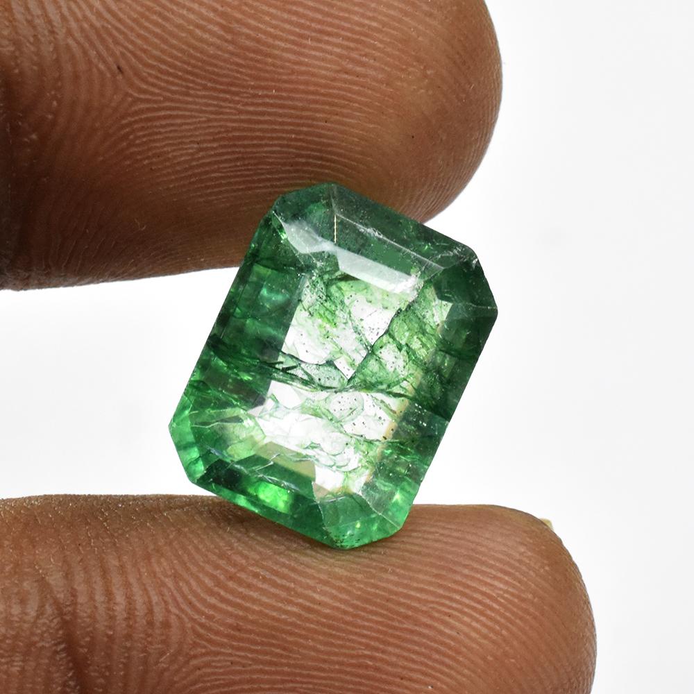 7.90 Ct Natural Green Emerald   Emerald Cut Loose Gemstone For Gifting
