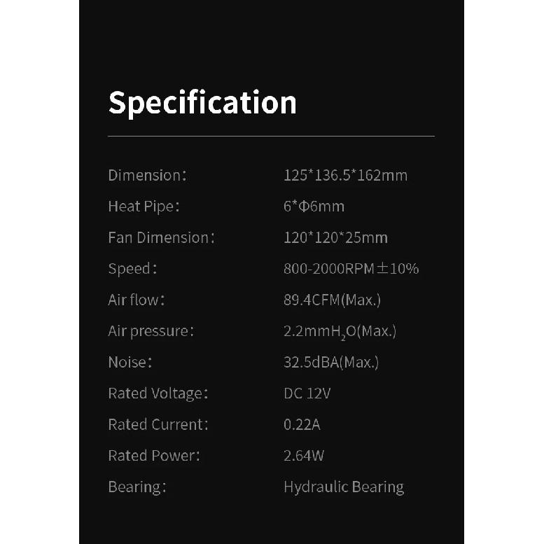 UPSIREN Walrus Glacier 120 Цифровой дисплей 6 Медных Тепловых Трубок Двухбашенный Двухвентиляторный Башенный Воздушный Охладитель CPU Поддержка LGA1851 AMD AM5
