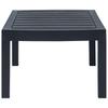 3 Piece Garden Dining Set Anthracite Plastic