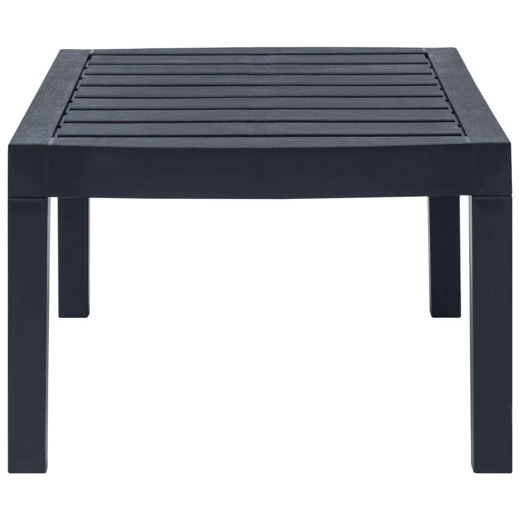3 Piece Garden Dining Set Anthracite Plastic