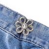 Flower Jeans Button Pant Waist Tightener Adjustable No Sew Waist Buckle Decorative Jean Buttons Pins for Loose Jeans Pants Skirts