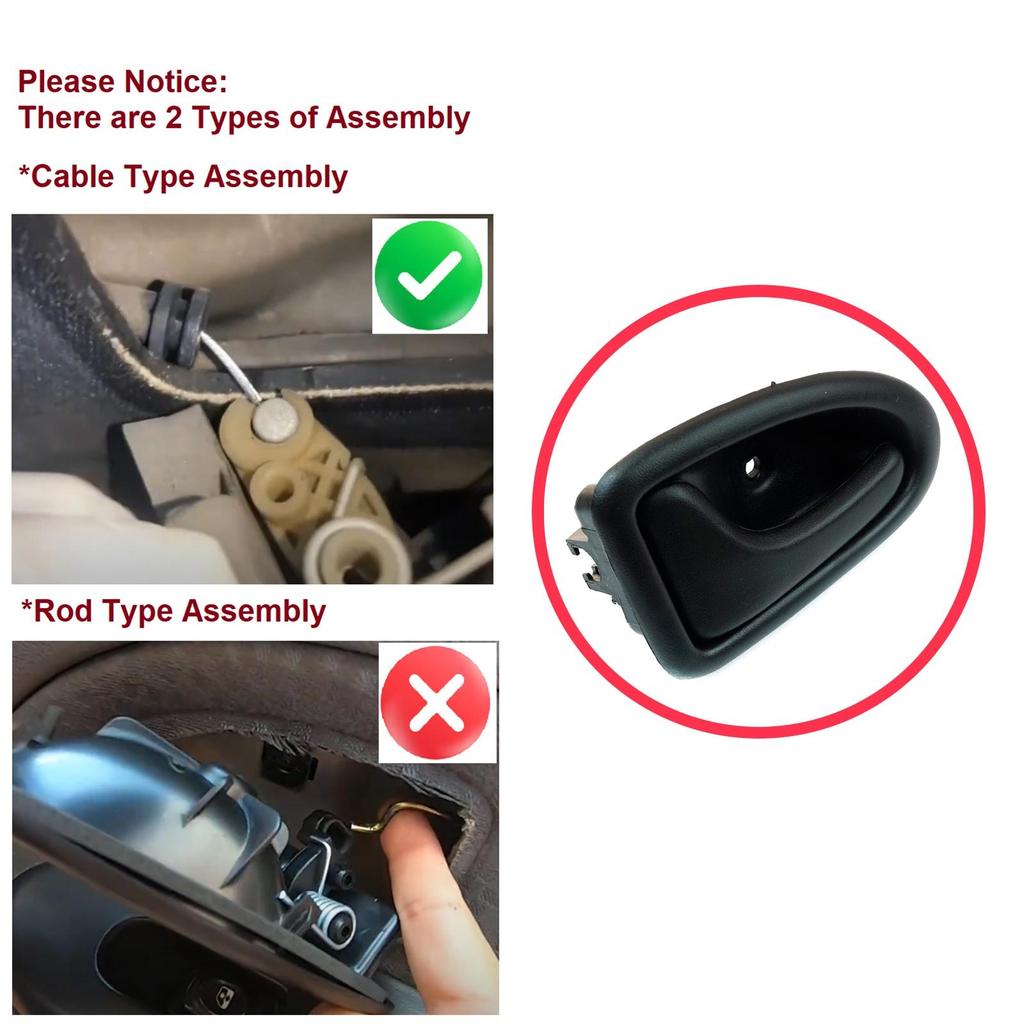 BDP102 Внутренняя ручка двери левая черная для Renault Clio Trafic Master 2 Scenic Megane Logan 1 Movano Vivaro A Primastar Daily 3 4 5