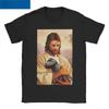 Womens T-Shirt Jesus Dinosaur Funny T-Shirt Short Sleeve T-Shirt Round Neck Clothing Gift Idea Women Clothing Y2K Top Fashion