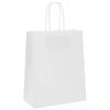 Paper Carrier Bags 250 pcs with Handles White 18 x 8 x 22 cm