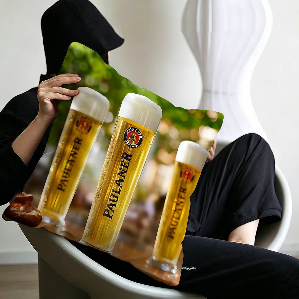 German Beer PPaulaners Pillow Gift Home Office Decoration Pillow Bedroom Sofa Car Cushion CoverPillow Case