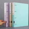 New A4 Loose-leaf Folder Document Display Book 4 Holes Loose-leaf Folder Morandi Colour Waterproof File Ring Office Stationery