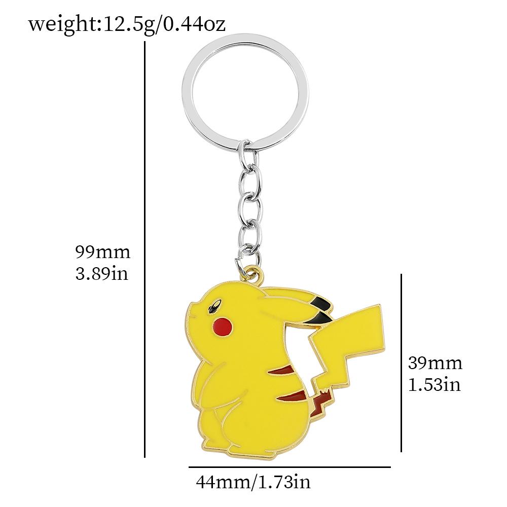 Kawaii Jigglypuff Pink Girl Keychains for Kids Cute Anime Pikachu Squirtle Psyduck Charmander Souvenirs Gift