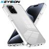KEYSION Transparent Phone Case for VIVO Y15S Y15A Soft TPU+PC Anti-slip HD Clear Shockproof Phone Back Cover for VIVO Y16 Y01
