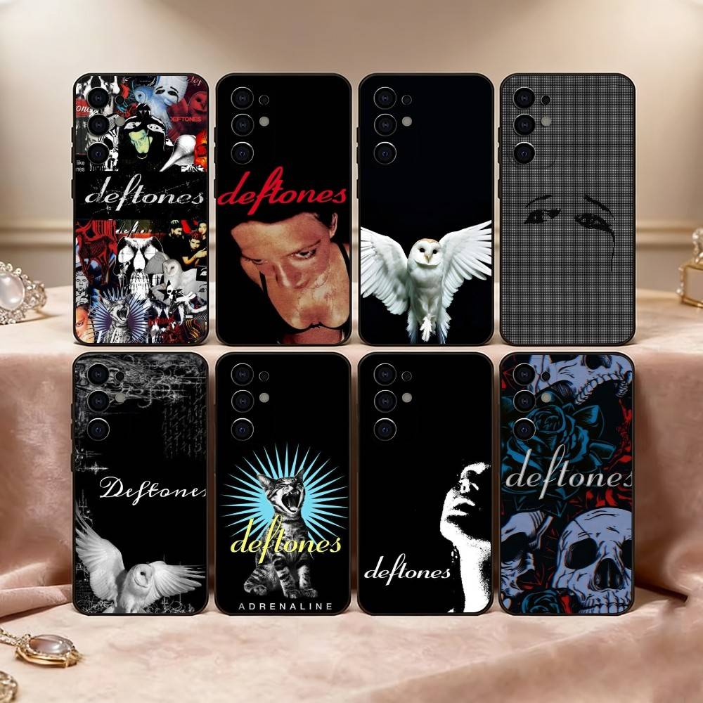 Чехол для телефона R-Rock B-Band D-Deftones для Samsung S25, S24, S21, S22, S23, S30, Ultra, S20, Plus, Fe, Lite, Note, 10, Черный чехол