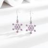 Fashionable New Style Earrings Diamond-mounted Rear Hanging Women's Snowflake Earrings Hexagonal Christmas Gift