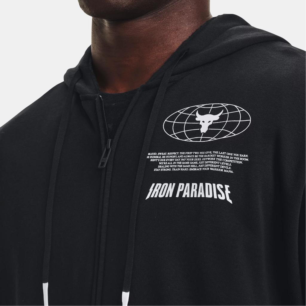 Under Armour Худи на молнии с надписями, мужские куртки, черный 1373565-001