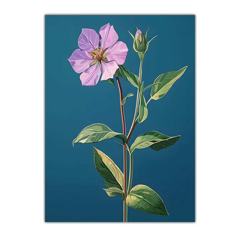 Vintage Botanical Wall Art, Western Floral Canvas Painting, Flower Aesthetic Poster Print for Bedroom Living Room Wall Decor
