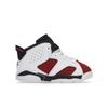 Air 6 Retro TD Carmine 2021 Baby Sneakers White Black 384667-106