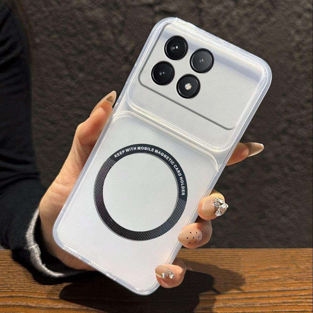 Магнитный чехол из ТПУ с металлическим покрытием для Xiaomi POCO F8 Pro, F6 Pro, ударопрочный, матовый, мягкая крышка
