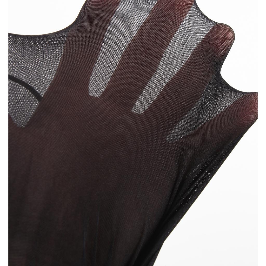 Женское прозрачное сетчатое боди без рукавов с высоким вырезом, купальник-стринги, верхняя сценическая одежда, купальники