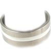 Steel Ring 'Peaceful' Silvery White - 7 Mm