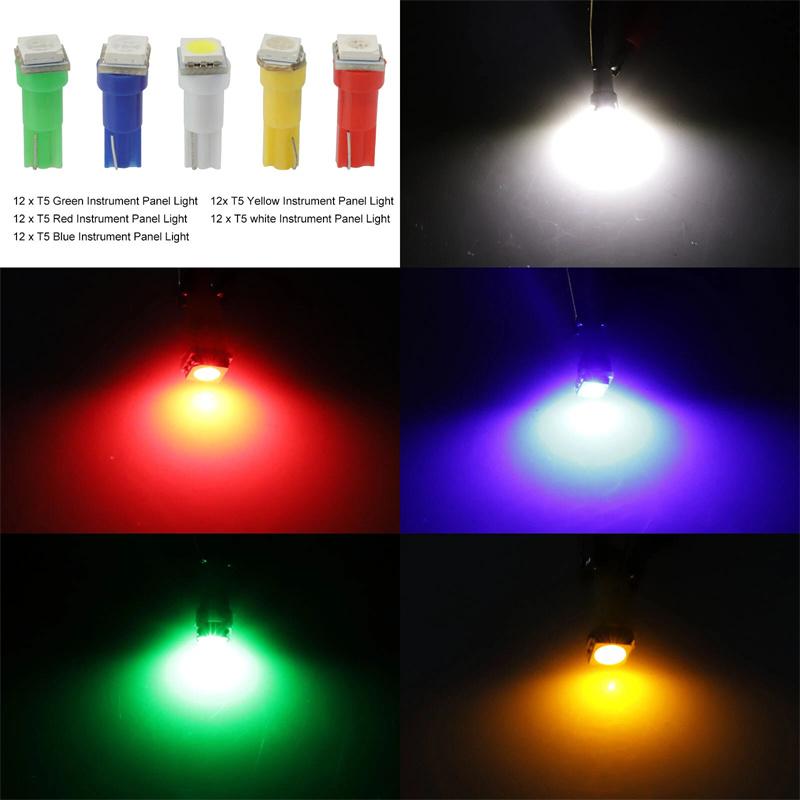 70 шт. T5 T10 5050-Smd Светодиодные лампочки для подсветки приборной панели спидометра