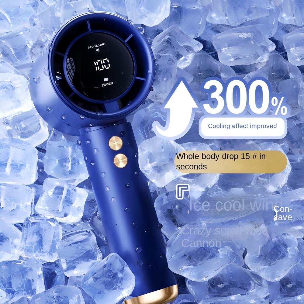 New 100-Speed High-Speed Handheld Fan USB Mini Portable Charging Turbo Small Fan Desktop Small Electric Fan