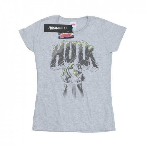 Marvel Womens/Ladies Hulk Punch Logo Cotton T-Shirt