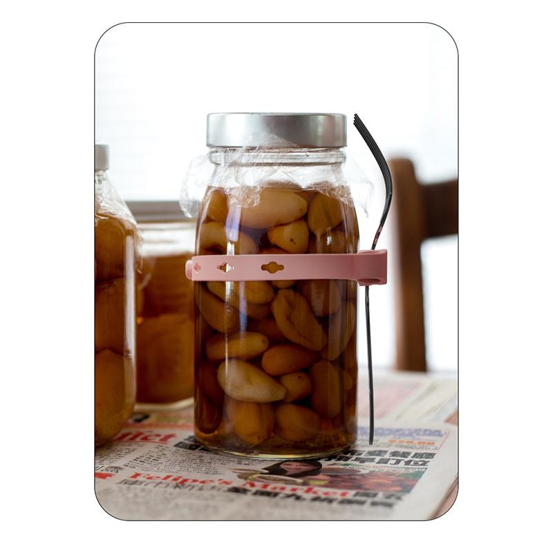 Держатель для ложки для банки, силиконовый держатель для ложки и трубочки, регулируемый, мягкий, эластичный, многоразовый, прочный, силиконовый держатель для ложки для банки