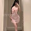 Erotic Underwear, sexy and spicy girl's hip wrap skirt, Women's mesh see-through seductive pajamas, no need to take off the bed uniform 1118